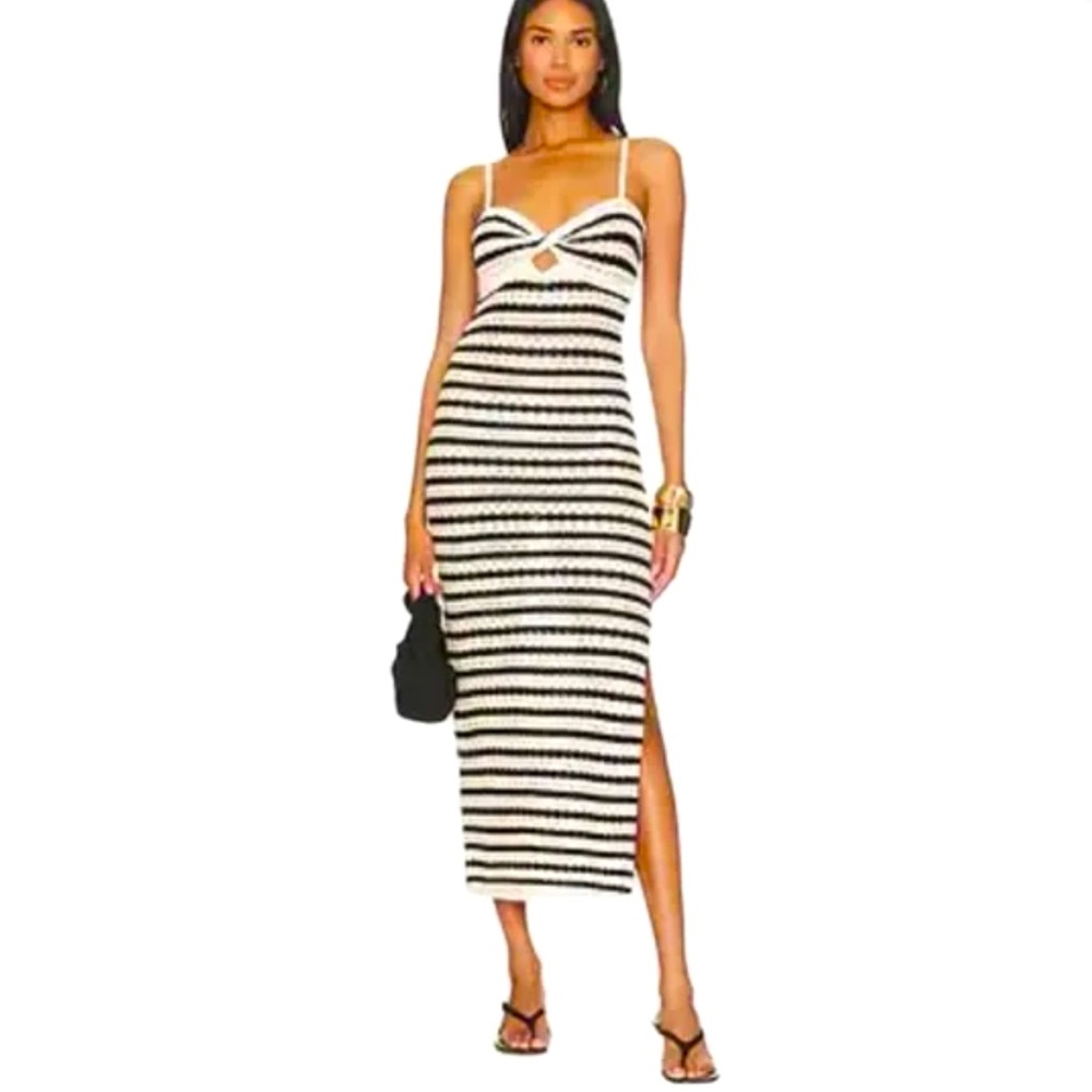 House of Harlow 1960 Striped Crochet Maxi